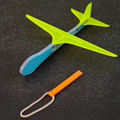 lanzacohetes planeador avión juguete juguetes aeronave plan stl impresión juego soportes volantes 3d 3d print model - Mito3D