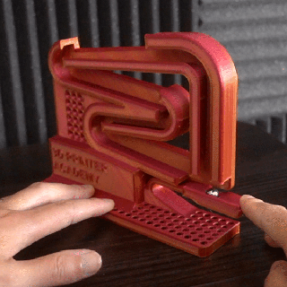 launching ball marble machine launcher marblemachine track print place 3d print model - Mito3D