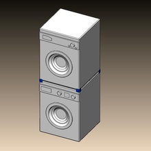 uma sala de lavandaria e secar a casa máquina roupa 3d print model - Mito3D