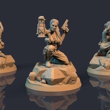 laura craft cthullu miniatures 32mm investigators 3d print model - Mito3D