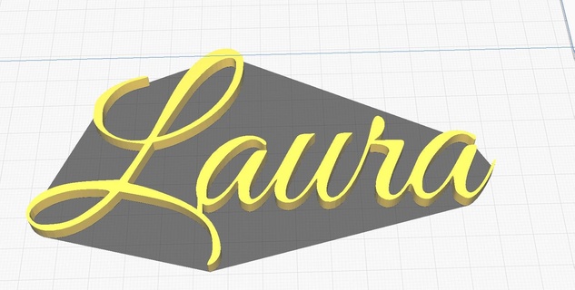 Laura tipografi çeşitli isim logo 3d print model - Mito3D