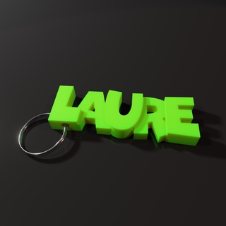 laure - name keyring keyring  3d print model - Mito3D