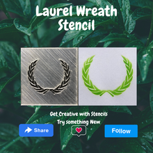 laurel wreath stencil 3d print model - Mito3D