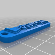 lauren's customized hd tag keychain organization 3d print model - Mito3D