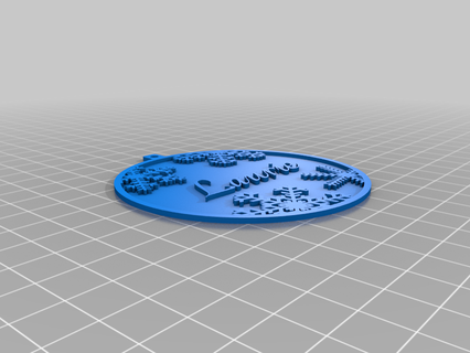 laurie's christmas ornament customized decor 3d print model - Mito3D