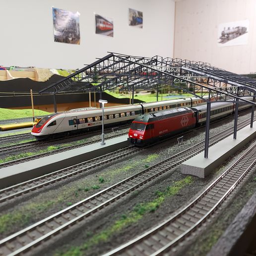 lausanne gare 1 87 architecture train modèle rklin fabrication suit cff ffs 3D print model - Mito3D