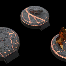 lava bases martelo guerra 40k 30k dnd miniaturas 3d print model - Mito3D