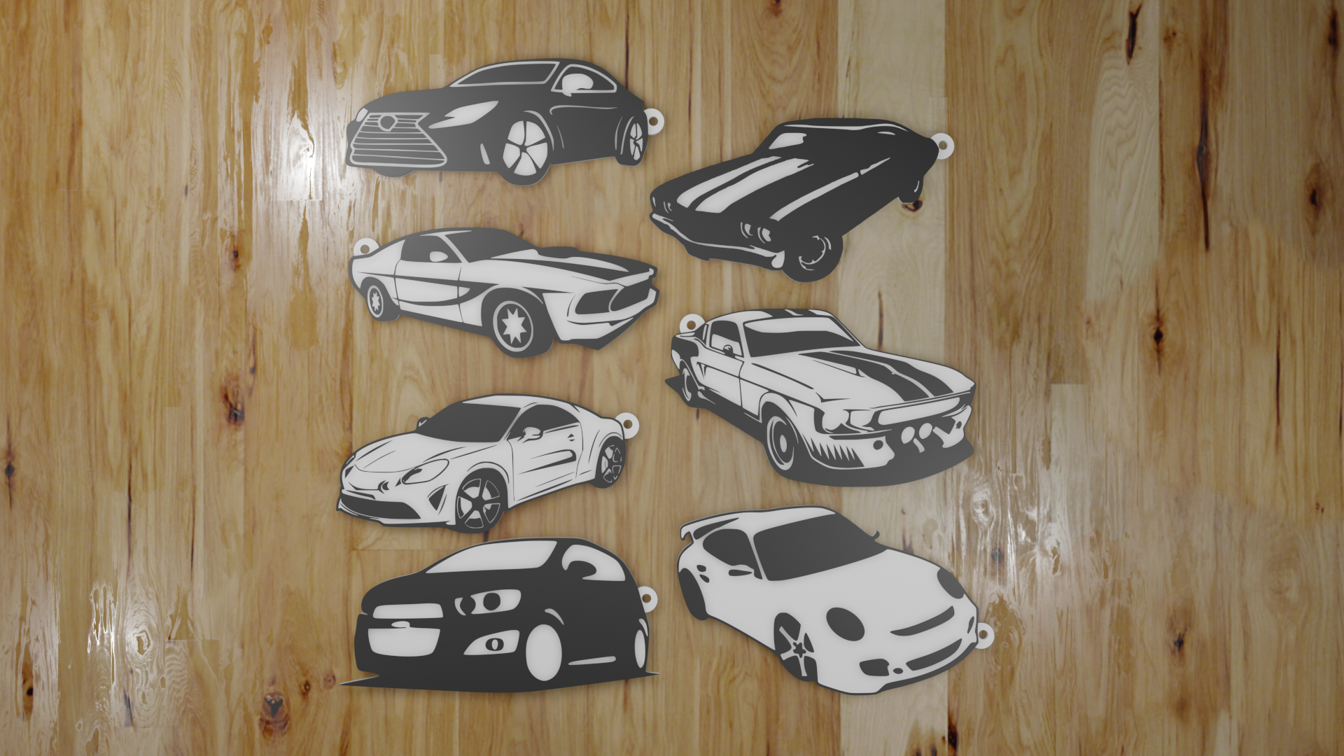 laveros chaveiro automóveis carro chave argolas auto 3D print model - Mito3D