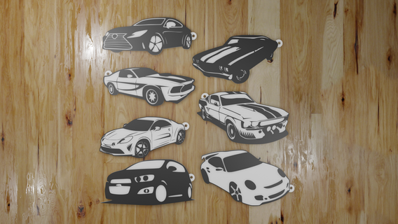 laveros chaveiro automóveis carro chave argolas auto 3d print model - Mito3D