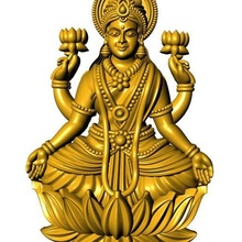 laxmi 25 mm gioielleria Dio dea arte pendente lakshmi statua divinità ciondoli 3d print model - Mito3D