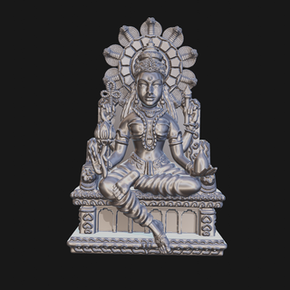 Laxmi Devi Tanrı gevşek mecburiyet zbrush yüksek detay karakter modelleme heykel Sanat heykeller çeşitli modeller 3d print model - Mito3D