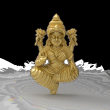 laxmi devi gioielleria Dio dea arte pendente lakshmi statua divinità ciondoli 3d print model - Mito3D