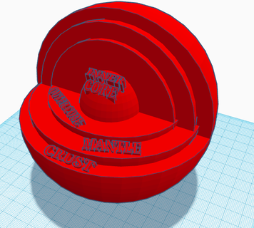 layers earth class room 3d print model - Mito3D