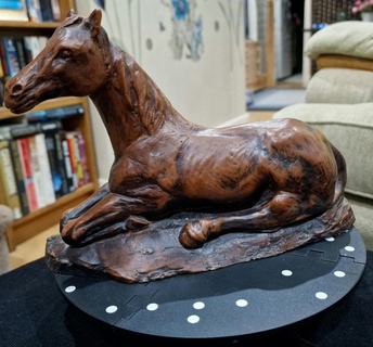 deitado cavalo animal enfeite casa decorações 3d print model - Mito3D