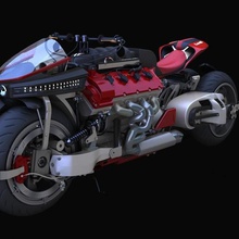 lazareth bike various race flying motor scooter technology space 3d print model - Mito3D