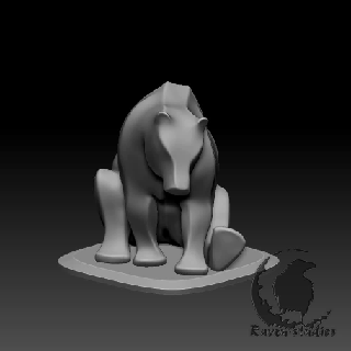 preguiçoso Urso animais enfeite estátua casa cor modelos presente estatuetas 3d print model - Mito3D