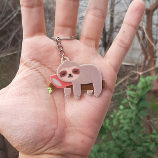 lazy keychain key chain animals cute 3d print model - Mito3D