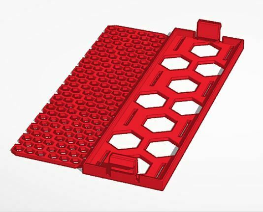lbf - honey comb blanking panel 3D print model - Mito3D