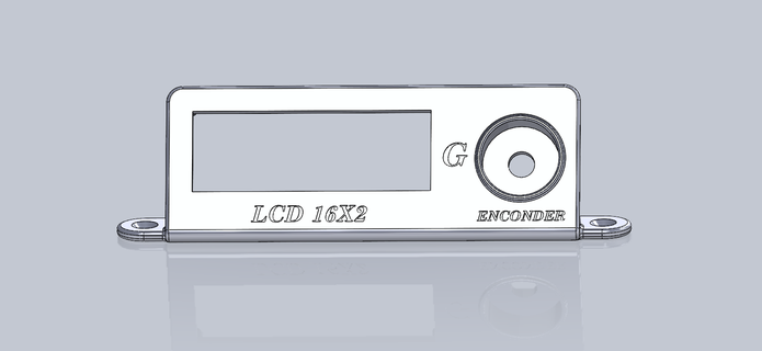 lcd 16x2 rotary encoder 3d print model - Mito3D