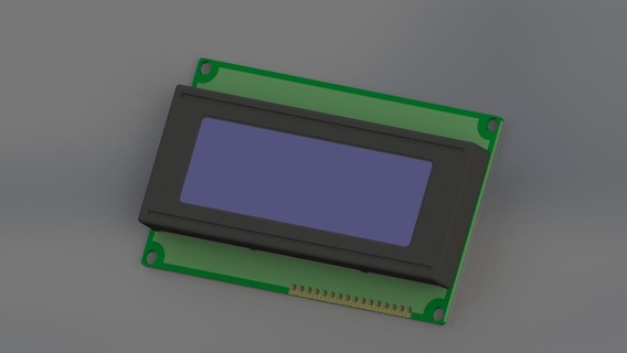 lcd 20x4 bleu rétroéclairage 5v écran afficher 3d print model - Mito3D