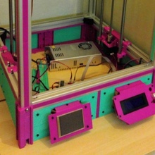 lcd mount hypercube evolution electronics enclosure 3d_printer_parts 3d print model - Mito3D