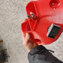 lcd termometre tutucu AB duvar soket aracı alet kutuları sahipleri hidrometre 3d print model - Mito3D
