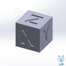ld 20mm d'étalonnage cube outil de lobo dorado 3d ld3d test L'impression e-les étapes 3d print model - Mito3D