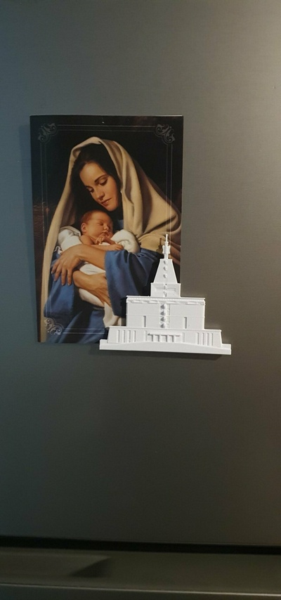 lds mexico city temple refrigerator magnet jesus christ church south of 3d print model - Mito3D