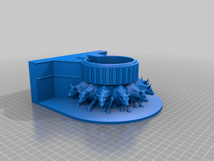 lds Seattle templo bautismal fuente 3d print model - Mito3D