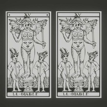 le Diable tarot kart el Şeytan reiki Arcana büyük cartaş 3d print model - Mito3D
