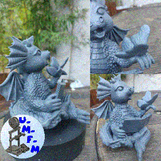 le dragon vol 1 decoration flight lesson figurine baby child flower collection 3d print model - Mito3D
