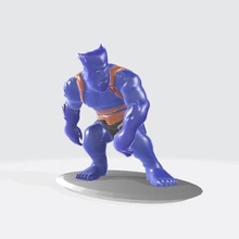 le Wilde Katze Aktion Zahl Spiel xmen Kitz Tier Blau Comics Wunder Held Strang 3d print model - Mito3D