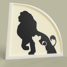 le roi lion - king disney art 2dart 2d wall pixar lions painting walt world 3d print model - Mito3D