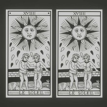 le Soleil tarot cartão el Sol reiki arcana Cartas 3d print model - Mito3D