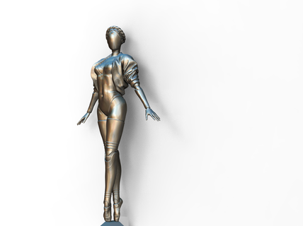 le atomar Herz Figur Skulptur Zahl Statue Frau Twinks Mädchen 3d print model - Mito3D