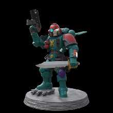 leader skull boys game warhammer space marine reiver 40k lieutenant 3d print model - Mito3D