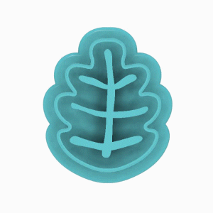leaf-shaped cutter polymer clay internal design cookie cutters leaf cookies shapes 3d print model - Mito3D