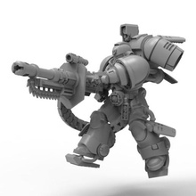leaf blower wielding space warrior game miniatures warhammer 40k games 3d print model - Mito3D