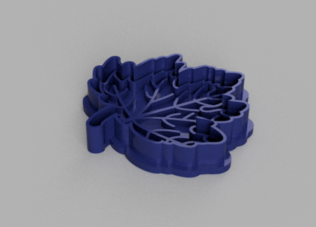 Yaprak horoz kesici kurabiye kış çarşaf kesme 3d print model - Mito3D