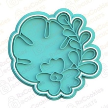 leaf cookie cutter set stamp cookies cook home cithen cutters bouquet flowers plants wreath 3d print model - Mito3D