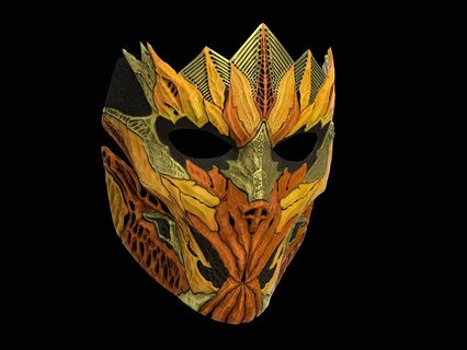 Yaprak taç Sanat sanatı Maskart kahraman yüzü superheromask Doğa kamuflajı Böceklerden ilham alan cadılar bayramı yüksek poli 3dartistry tasarımı Kamuflaj maskesi kahramanı Yüksek çokgen model böcek benzersiz maskeler kostüm Bedava çekiliş 3d print model - Mito3D