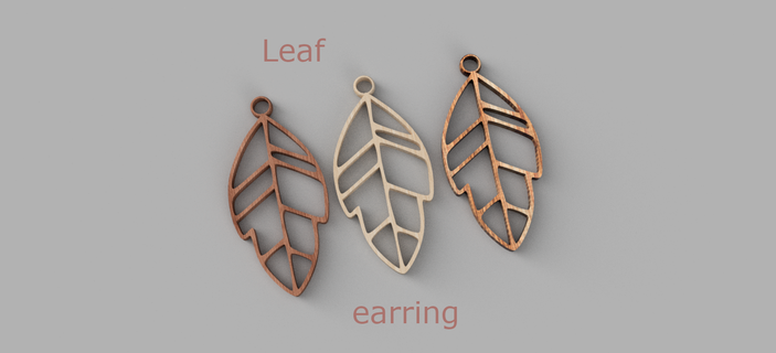 leaf earring earrings dna biology math study leaves valentine valentines day 3d print model - Mito3D