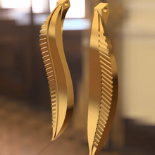foglia orecchini gioielli gli elegante donne i fogli albero a 3d print model - Mito3D