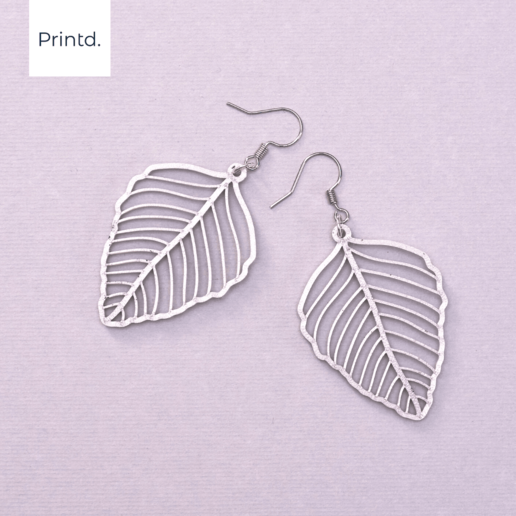 leaf earrings jewelry earring leaves 3D print model - Mito3D