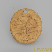 leaf keychain natural keychains leaves leafs organize household kitchen 3d print model - Mito3D