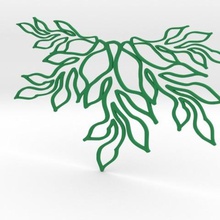 leaf Halskette Schmuck pendent Blumen-design Schmetterling Baum 3d print model - Mito3D