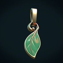 leaf pendant jewelry stereolithography foliage charm art 3d print model - Mito3D