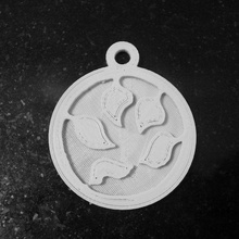 leaf pendant jewelry sheet 3d print model - Mito3D