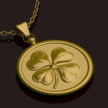 leaf pendant l-1321 jewelry 3d print gold silver necklace fashion 3d print model - Mito3D