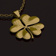 leaf pendant l-1323 jewelry 3d print gold silver necklace fashion 3d print model - Mito3D